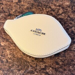 Coach Ivory Leather Coin Pouch